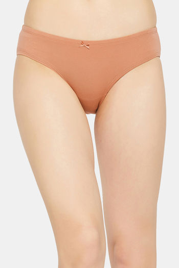 Buy Clovia Low Rise Three-Fourth Coverage Bikini Panty - Beige at Rs.499  online