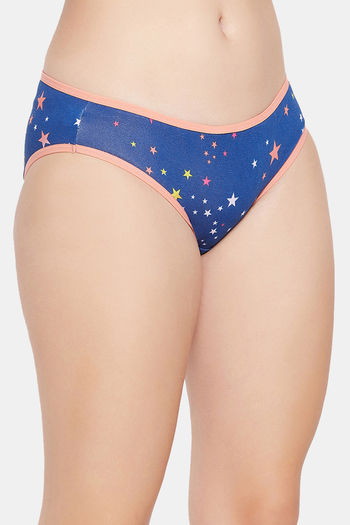 Buy Clovia Low Rise Half Coverage Bikini Panty - Navy Blue at Rs.274 online