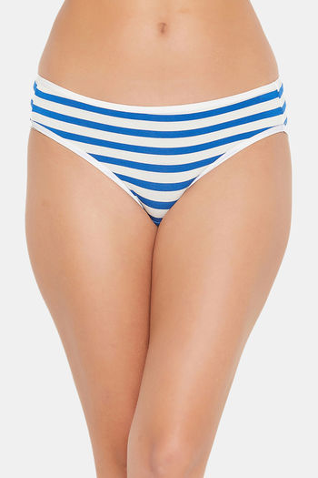 Buy Clovia Low Rise Half Coverage Bikini Panty - Blue