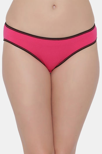 Buy Clovia Low Rise Half Coverage Bikini Panty - Pink