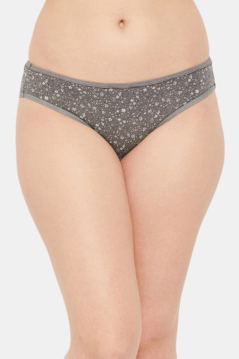 Buy Clovia Low Rise Half Coverage Bikini Panty - Grey at Rs.274