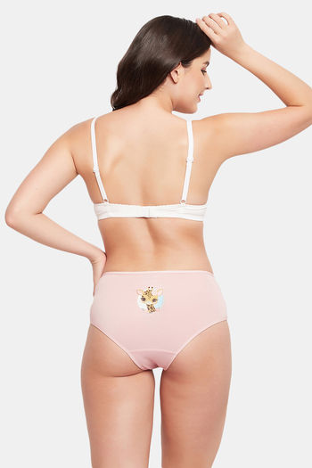 Buy Clovia Pack Of 3 Cotton Mid Waist Hello Kitty Text & Print Hipster Panty  - Multi-Color Online