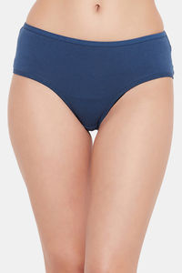 Buy Clovia Three-Fourth Coverage Mid Rise Hipster Panty - Blue