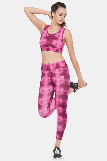 Buy Clovia Quick Dry Skin Fit Pants - Pink at Rs.714 online