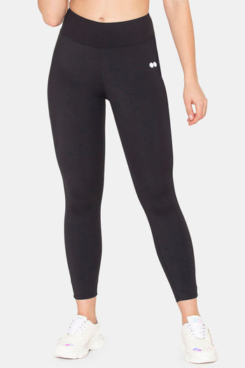 Buy Clovia Quick Dry Skin Fit Pants - Black at Rs.585 online