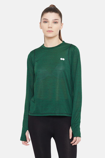 Buy Clovia Quick Dry Relaxed Top - Green