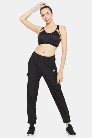 Buy Clovia High Rise Easy Movement Track pant Black at Rs.1299 online Activewear online