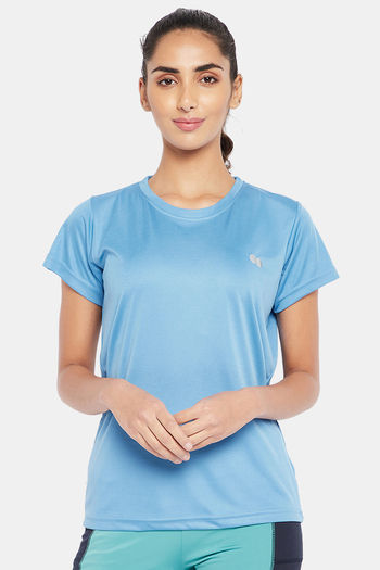 Buy Clovia Quick Dry Relaxed Top - Blue