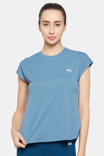 Buy Clovia Quick Dry Relaxed Top - Blue