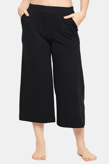 Buy Clovia Cotton Capri - Black
