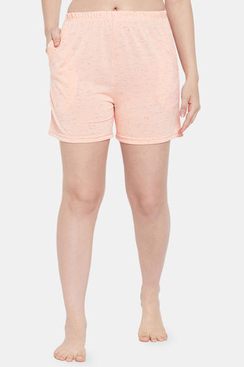 Clovia Cotton Shorts Peach