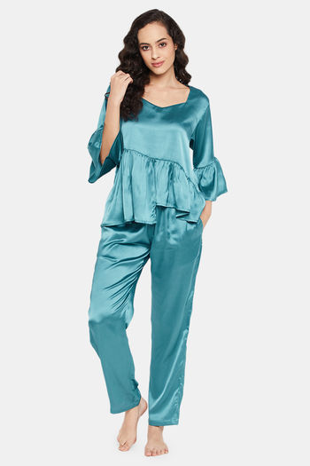 Teal 2025 satin pyjamas