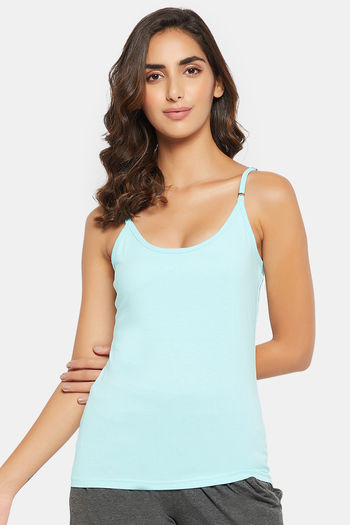 Buy Clovia Cotton Camisole - Blue