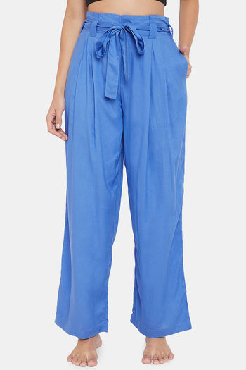 Buy Clovia Rayon Pyjama - Blue