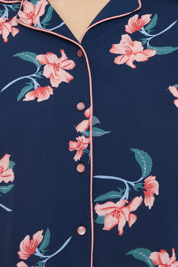 Buy Clovia Nylon Pyjama Set - Blue at Rs.989 online