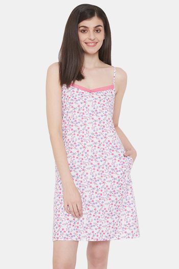 Wholesale Clovia Hello Kitty Text & Graphic Print Short Nightdress in Peach  Colour - 100% Cotton – Tradyl