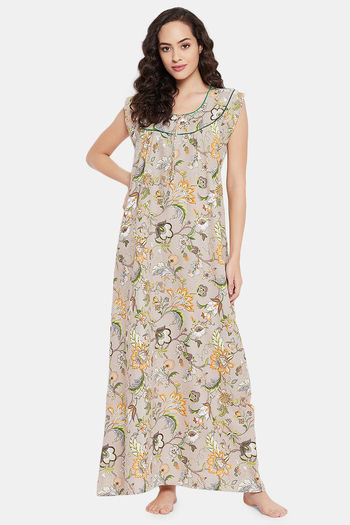 Buy Clovia Cotton Full Length Nightdress Skin at Rs.1799 online