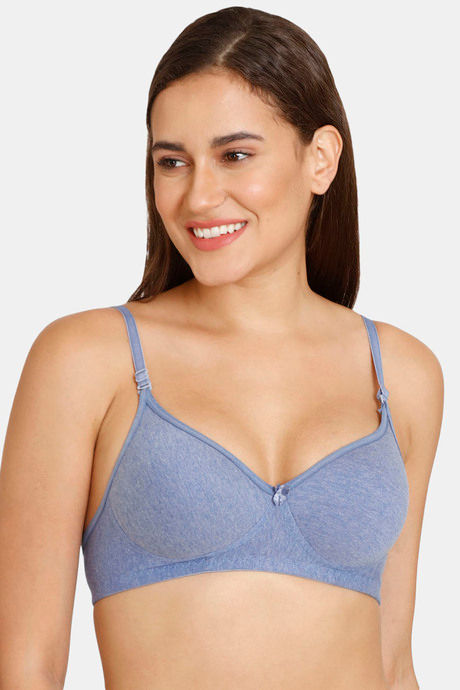 Buy Zivame Beautiful Basics Padded Non Wired 3/4th Coverage Backless Bra -  Blue Depth at Rs.250 online