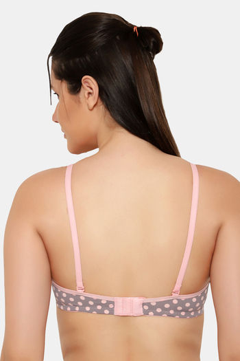 Romace Padded Non Wired Full Coverage T-Shirt Bra - Pink Dot