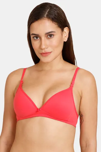 Buy Romace Padded Non Wired Full Coverage T-Shirt Bra - Coral