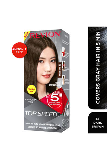 Buy Revlon Top Speed Hair Color Small Pack Woman - Dark Brown 65 at   online | Beauty online