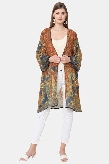 Buy Cloth Haus Polyester Robes - Rust at Rs.2700 online | Nightwear online