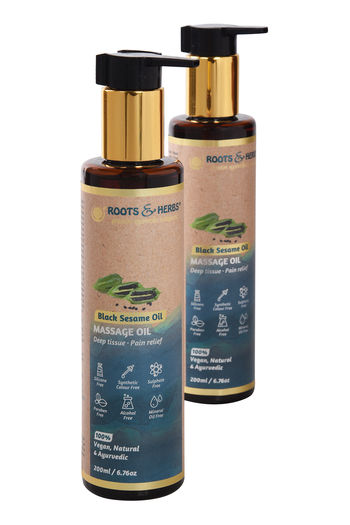 Buy Roots & Herbs Deep Tissue Pain Relief Massage Oil - Black Sesame 200 ml  at  online | Beauty online