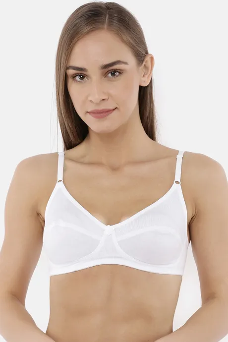 Rupa Double Layered Non-Wired Full Coverage Bra - White