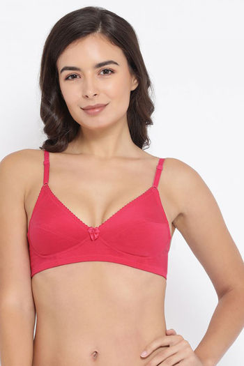 Rupa Double Layered Non Wired Medium Coverage Bra   Red
