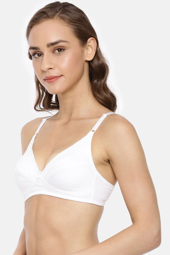 Buy Macrowomen W-Series Double Layered Non Wired Medium Coverage T-Shirt Bra  - Bright White at Rs.263 online