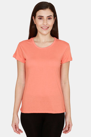 Buy Rupa Cotton Solid T-Shirt - Orange