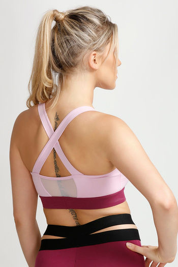 West Vogue Sports Bra With Removable Padding- Pink