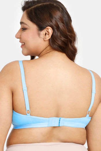 Buy Zivame True Curv Beautiful Basics Double Layered Non Wired Full  Coverage Minimiser Bra - Blue Depth at Rs.599 online