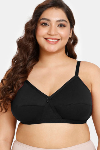 Buy Rosaline Everyday Double Layered Non Wired Full Coverage Super Support Bra - Anthracite2
