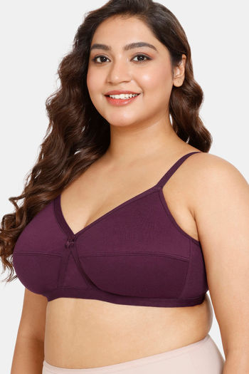 Rosaline Everyday Double Layered Non Wired Full Coverage Super Support Bra  - Winter Bloom