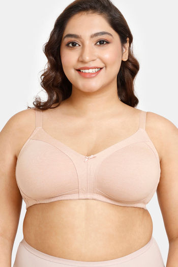 Buy Zivame Rosaline Basics Double Layered Non Wired 3/4th Coverage Bra  -Salmon Rose online