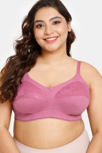 Buy Zivame Women's Cotton Wired Full Coverage Non-Padded Super Support Bra  (ZI010110M7DPINK032DD_Pink_32DD) at