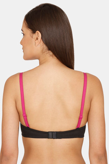 Buy Rosaline Fashion Padded Non Wired 3/4th Coverage T-Shirt Bra -  Anthracite at Rs.320 online