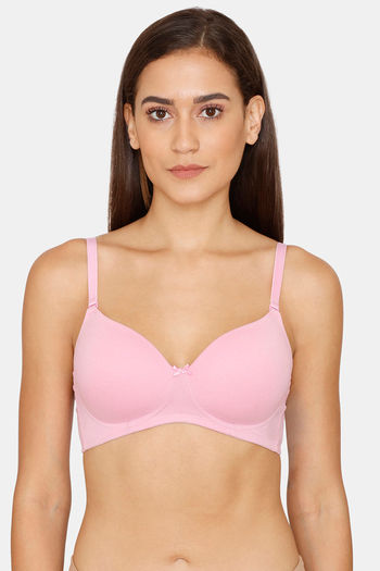 Buy Rosaline Padded Non Wired 3/4th Coverage T-Shirt Bra - Lilac