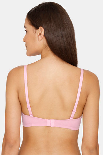 Buy Rosaline Rerooted Simplicity Padded Non Wired 3/4th Coverage T-Shirt  Bra - Lilac Chifon at Rs.549 online