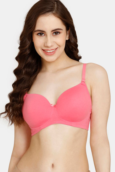 Buy Rosaline by Zivame Pink Non Wired Non Padded T-Shirt Bra for