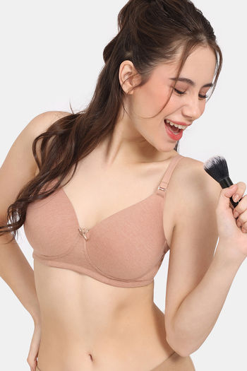 Buy Rosaline Padded Non Wired 3/4th Coverage T-Shirt Bra - Skin