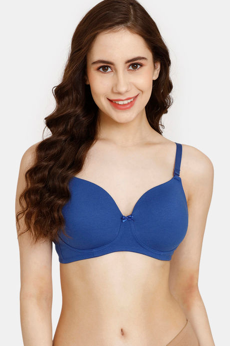 Buy Rosaline Everyday Double Layered Non Wired 3/4th Coverage T-Shirt Bra  (Pack of 2) - White Grey at Rs.719 online