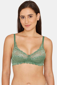 Buy Rosaline Everyday Single Layered Non Wired 3/4th Coverage Lace Bra - Fairway