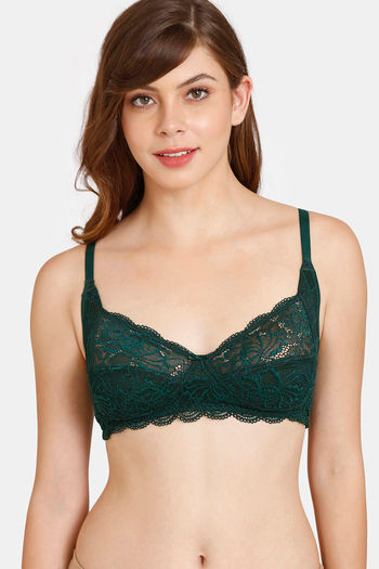 Buy Rosaline Everyday Single Layered Non Wired 3/4th Coverage Lace Bra - Pine Grove