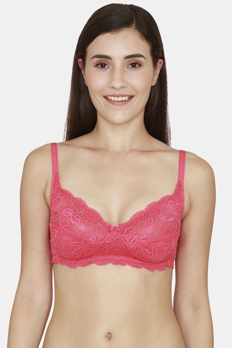 Buy Zivame Rosaline Single Layered Non Wired 3/4Th Coverage Lace Bra -  Lemon Zest - Yellow online