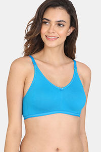 Buy Rosaline Everyday Double Layered Non Wired 3/4th Coverage T-Shirt Bra - Marine Blue