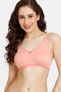Buy Rosaline Everyday Double Layered Non Wired 3/4th Coverage T-Shirt Bra - Quartz Pink