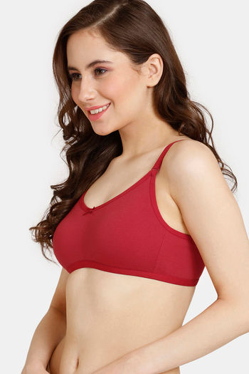 Buy Rosaline Everyday Double Layered Non Wired 3/4th Coverage T-Shirt Bra -  Marine Blue at Rs.270 online, Bra online