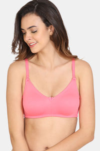 Buy Rosaline Everyday Double Layered Non-Wired 3/4Th Coverage T-Shirt Bra - Fuchsia Pink